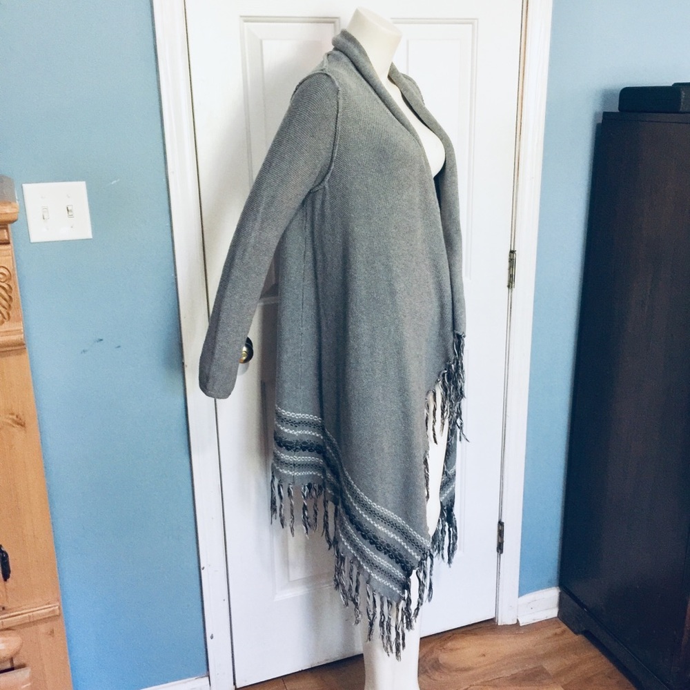 CABI | Prairie Open Front Fringe Cardigan Size S - Picture 6 of 8